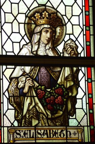 Árpád-házi Szent Erzsébet rózsákkal