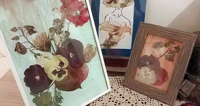 Préselt virág kompozíció készítése