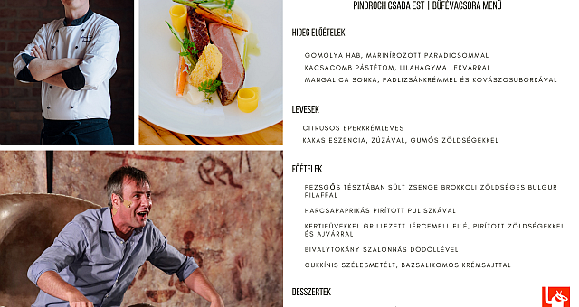Pindroch Csaba színházi műsora vacsorával