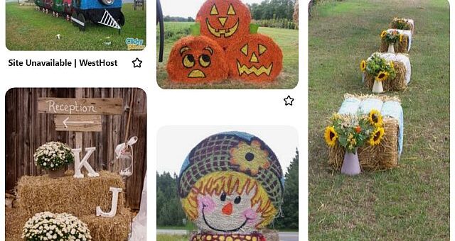 szalmabála dekorációk kreatívan