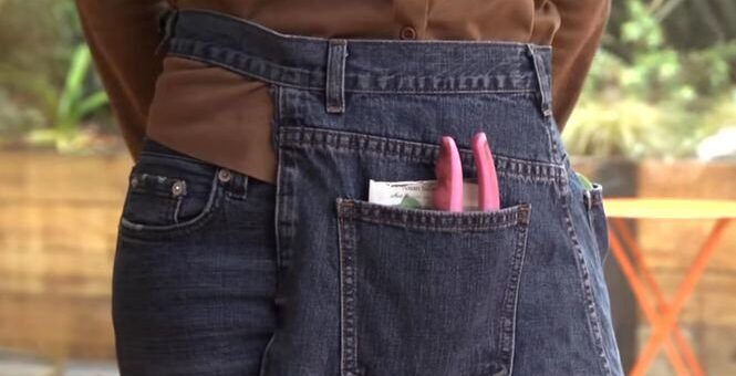 kerti kötény a megunt farmerből