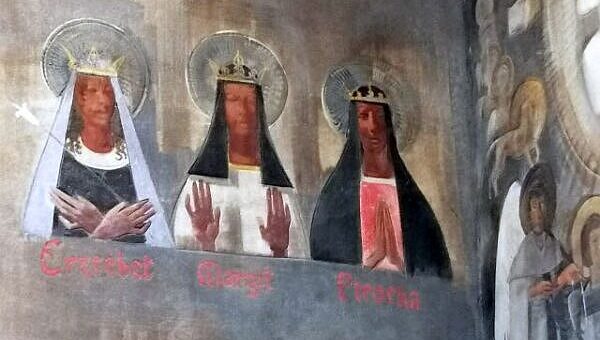 Magyar szentek a szegedi Dömötör-torony freskóján