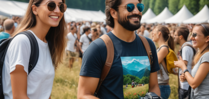 emberek az ökotudatos fesztiválon