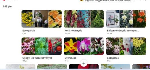 Pinterest táblák